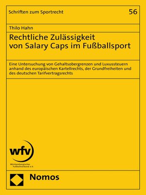 cover image of Rechtliche Zulässigkeit von Salary Caps im Fußballsport